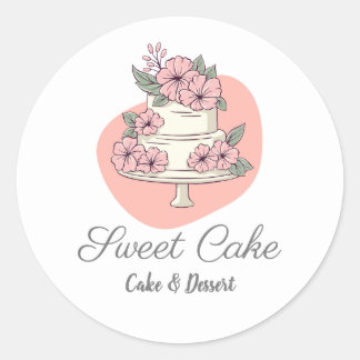 Sweet Cake Bakery Cake & Dessert Logo Runder Aufkleber
