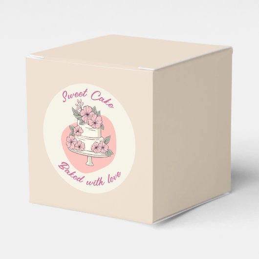 Sweet Cake Bakery Favor Box Geschenkschachtel (Vorderseite)