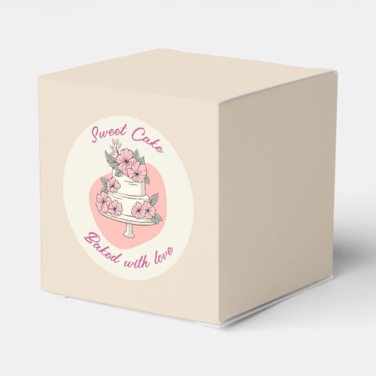 Sweet Cake Bakery Favor Box Geschenkschachtel (Rückseite)