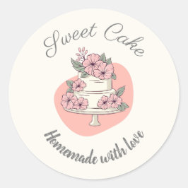 Sweet Cake Bakery Logo Runder Aufkleber