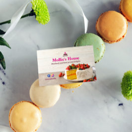Sweet Cake Business | Elegante rosa Visitenkarte