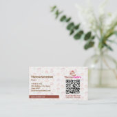 Sweet Cake Business | Elegantes Rosa Visitenkarte (Stehend Vorderseite)
