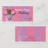 Sweet Cake Pop Bakery Bake Shop Visitenkarte (Vorne/Hinten)