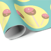 Sweet Cake Pop Valentines Geschenkpapier (Rolleneckpunkt)