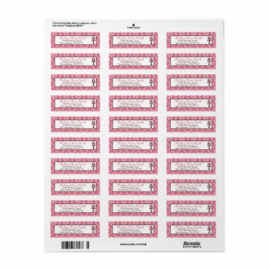 Sweet Cake Return Label (Vorne)