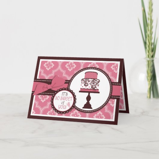 Sweet Cake TY Card Dankeskarte (Vorderseite)