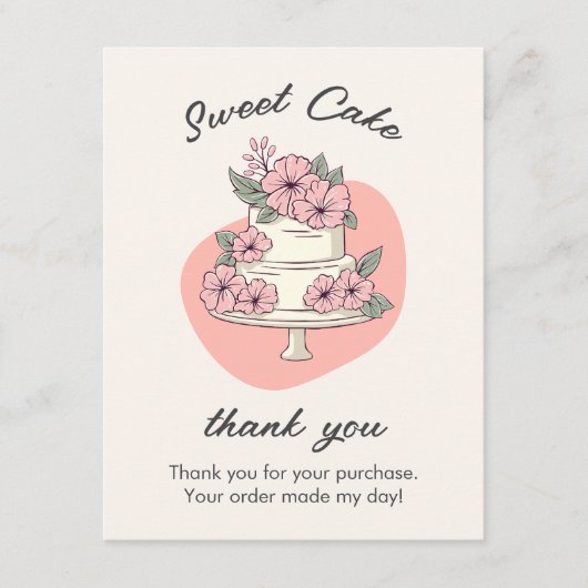 Sweet Cake Watercolor Bakery Insert Card (Vorderseite)