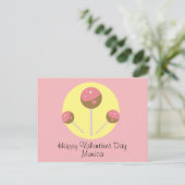 Sweet Cakepop Valentinstag Postkarte (Stehend Vorderseite)