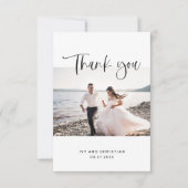 Sweet Calligraphy Vielen Dank, dass Sie die Fotoka Dankeskarte (Vorderseite)