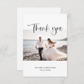 Sweet Calligraphy Vielen Dank, dass Sie die Fotoka Dankeskarte (Vorne/Hinten)