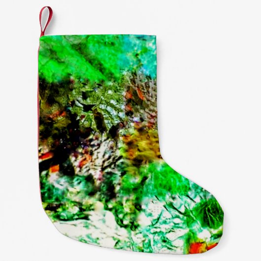 Sweet calming abstract christmas stocking, kleiner weihnachtsstrumpf (Vorderseite)
