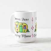 Sweet Camping Travel Trailer Camping Mama Kaffeetasse (Vorderseite Links)