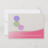 Sweet Candy Bat Mitzvah Response Card RSVP Karte (Rückseite)