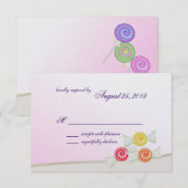 Sweet Candy Bat Mitzvah Response Card RSVP Karte (Vorne/Hinten)