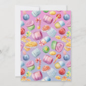 Sweet Candy Birthday Girl Einladung (Rückseite)