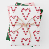 Sweet Candy Cane Heart Geschenkpapier Set (Beispiel)