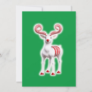 Sweet Candy Cane Reindeer Feiertagskarte