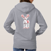 Sweet Candy Cane Reindeer Hoodie (Rückseite)