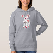 Sweet Candy Cane Reindeer Hoodie (Vorderseite)