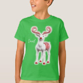 Sweet Candy Cane Reindeer T-Shirt (Vorderseite)
