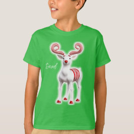 Sweet Candy Cane Reindeer T-Shirt