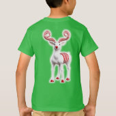 Sweet Candy Cane Reindeer T-Shirt (Rückseite)