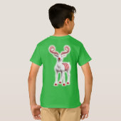 Sweet Candy Cane Reindeer T-Shirt (Schwarz voll)