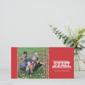 Sweet Candy Cane Weihnachtsfotokarte Feiertagskarte (Stehend Vorderseite)