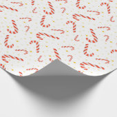 Sweet Candy Cane Weihnachtswrapping Geschenkpapier (Ecke)