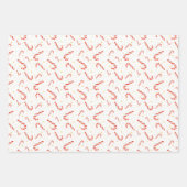 Sweet Candy Cane Weihnachtswrapping Paper Sheets Geschenkpapier Set (Vorderseite 3)