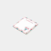 Sweet Candy Canes and Bows Weihnachtsmuster Post-it Klebezettel (angewinkelt)