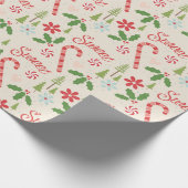 Sweet Candy Canes Geschenkpapier (Ecke)