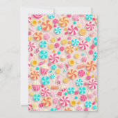 Sweet Candy Carnival Geburtstagsparty Einladung (Rückseite)