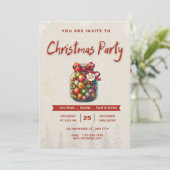 🍬🎄Sweet Candy Christmas Editable 5x7” Invitation Einladung (Stehend Vorderseite)