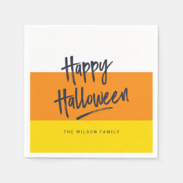 Sweet Candy Corn Happy Halloween Serviette