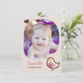 Sweet Candy Damask Chick Girl Einladung zum 1. Geb (Stehend Vorderseite)