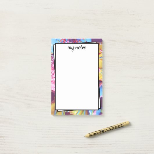 Sweet Candy farbenfroher Hintergrund Post-it Klebezettel (Auf Schreibtisch)