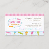 Sweet Candy Fun Confetti Business Card Visitenkarte (Vorderseite)