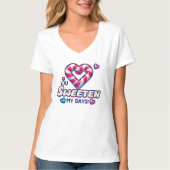 Sweet Candy Heart Design T-Shirt (Vorderseite)