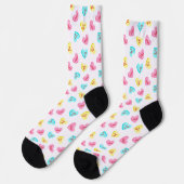 Sweet Candy Hearts Valentines Day Socken (Linkes Detail)