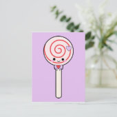 Sweet Candy Lollipop Postkarte (Stehend Vorderseite)
