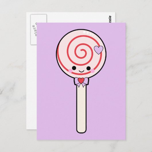 Sweet Candy Lollipop Postkarte (Vorne/Hinten)