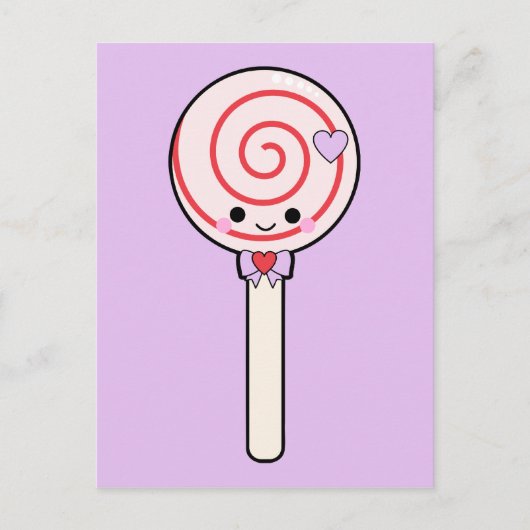 Sweet Candy Lollipop Postkarte (Vorderseite)