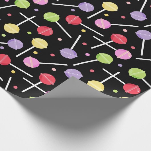 Sweet Candy Lollipops Muster Geburtstag Geschenkpapier (Ecke)