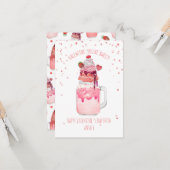 Sweet Candy Milkshake Classroom Valentine Karte (Vorderseite/Rückseite Beispiel)