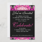 Sweet Candy Pink Girly Einladungen zum 16. Geburts (Rückseite)