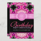 Sweet Candy Pink Girly Einladungen zum 16. Geburts (Vorne/Hinten)