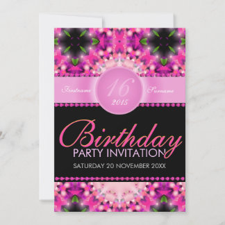 Sweet Candy Pink Girly Einladungen zum 16. Geburts