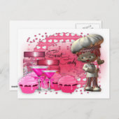 Sweet Candy Post Card Postkarte (Vorne/Hinten)