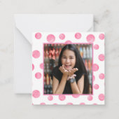 Sweet Candy rosa Valentine's Classroom Foto Card Mitteilungskarte (Rückseite)